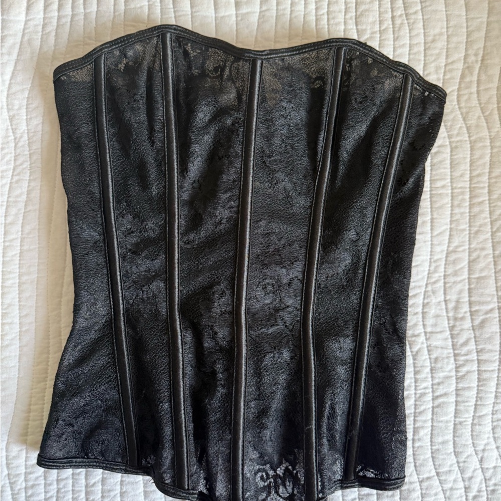 Frederick’s of Hollywood Black Lace  Corset